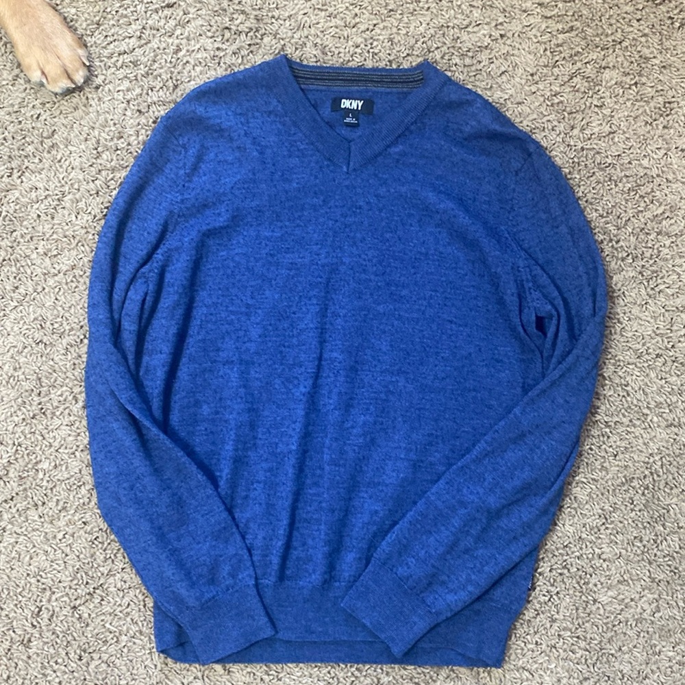 Blue wool sweater